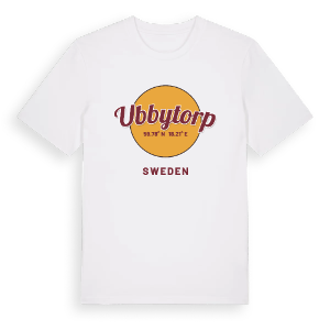 Ubbytorp cirkel t-shirt – ekologisk bomull t-shirt från Pinshirt
