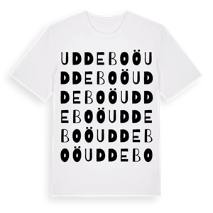 Uddeboö ordlek t-shirt – ekologisk bomull t-shirt från Pinshirt