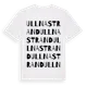 White t-shirt med Ullna Strand ordlek t-shirt