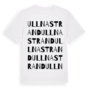 Ullna strand ordlek t-shirt – ekologisk bomull t-shirt från Pinshirt