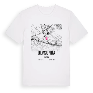 Ulvsunda karta t-shirt – ekologisk bomull t-shirt från Pinshirt