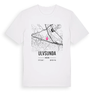 Ulvsunda karta t-shirt – ekologisk bomull t-shirt från Pinshirt