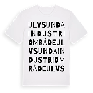 Ulvsunda industriområde ordlek t-shirt – ekologisk bomull t-shirt från Pinshirt