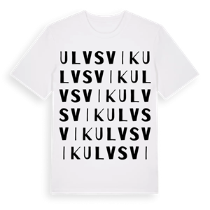 Ulvsvik ordlek t-shirt – ekologisk bomull t-shirt från Pinshirt