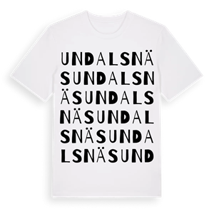 Undalsnäs ordlek t-shirt – ekologisk bomull t-shirt från Pinshirt