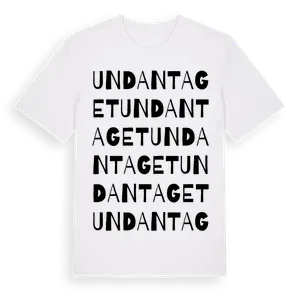 Undantaget ordlek t-shirt – ekologisk bomull t-shirt från Pinshirt