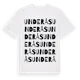 White t-shirt med Underås ordlek t-shirt