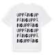 White t-shirt med Uppäng ordlek t-shirt
