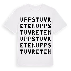 Uppstuvreten ordlek t-shirt – ekologisk bomull t-shirt från Pinshirt