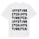 White t-shirt med Uppstuvreten ordlek t-shirt