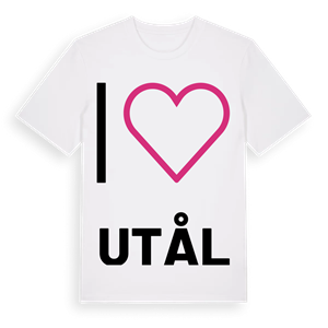 Jag älskar Utål t-shirt stort tryck – ekologisk bomull t-shirt från Pinshirt