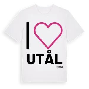 Jag älskar Utål t-shirt stort tryck – ekologisk bomull t-shirt från Pinshirt