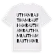 White t-shirt med Uthamra ordlek t-shirt