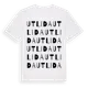 White t-shirt med Utlida ordlek t-shirt