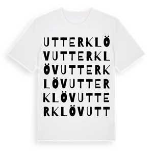Utterklöv ordlek t-shirt – ekologisk bomull t-shirt från Pinshirt