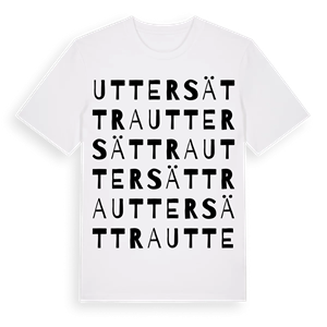 Uttersättra ordlek t-shirt – ekologisk bomull t-shirt från Pinshirt
