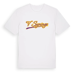 V Syninge baseball t-shirt – ekologisk bomull t-shirt från Pinshirt