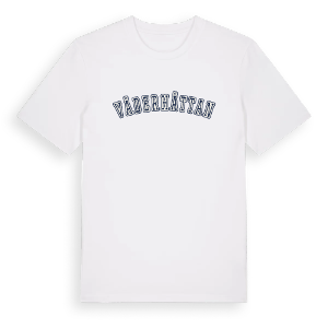 Väderhättan college t-shirt – ekologisk bomull t-shirt från Pinshirt