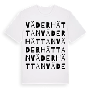 Väderhättan ordlek t-shirt – ekologisk bomull t-shirt från Pinshirt