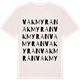 Vintage White t-shirt med Vakmyran ordlek t-shirt