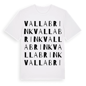 Vallabrink ordlek t-shirt – ekologisk bomull t-shirt från Pinshirt