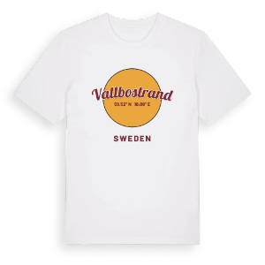 Vallbostrand cirkel t-shirt – ekologisk bomull t-shirt från Pinshirt
