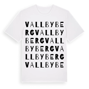 Vallbyberg ordlek t-shirt – ekologisk bomull t-shirt från Pinshirt