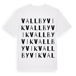 Vallbyvik ordlek t-shirt – ekologisk bomull t-shirt från Pinshirt