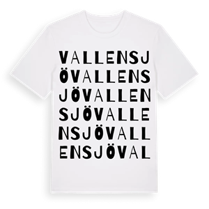 Vallensjö ordlek t-shirt – ekologisk bomull t-shirt från Pinshirt