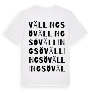 Vällingsö ordlek t-shirt – ekologisk bomull t-shirt från Pinshirt