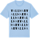 Blue Soul t-shirt med Vallmar ordlek t-shirt