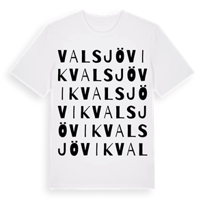 Valsjövik ordlek t-shirt – ekologisk bomull t-shirt från Pinshirt
