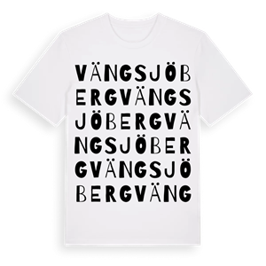 Vängsjöberg ordlek t-shirt – ekologisk bomull t-shirt från Pinshirt