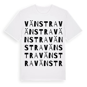 Vänstra ordlek t-shirt – ekologisk bomull t-shirt från Pinshirt