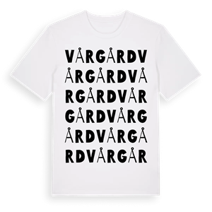 Vår gård ordlek t-shirt – ekologisk bomull t-shirt från Pinshirt