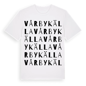 Vårby källa ordlek t-shirt – ekologisk bomull t-shirt från Pinshirt