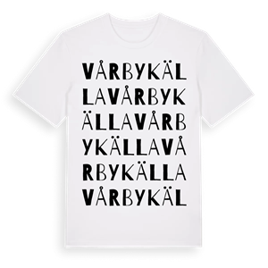 Vårby källa ordlek t-shirt – ekologisk bomull t-shirt från Pinshirt