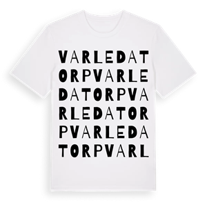 Varledatorp ordlek t-shirt – ekologisk bomull t-shirt från Pinshirt