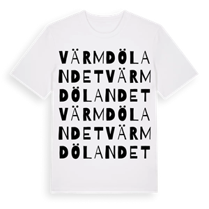 Värmdölandet ordlek t-shirt – ekologisk bomull t-shirt från Pinshirt