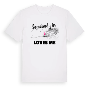 Någon i Vasa älskar mig t-shirt – ekologisk bomull t-shirt från Pinshirt