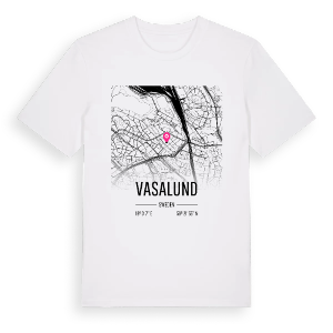 Vasalund karta t-shirt – ekologisk bomull t-shirt från Pinshirt