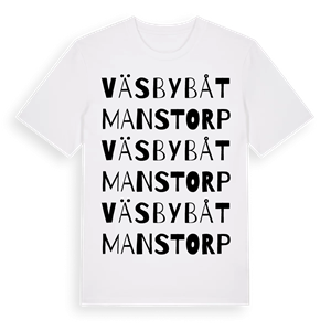 Väsby båtmanstorp ordlek t-shirt – ekologisk bomull t-shirt från Pinshirt