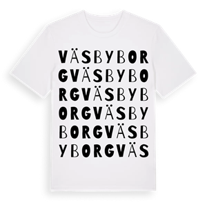 Väsbyborg ordlek t-shirt – ekologisk bomull t-shirt från Pinshirt