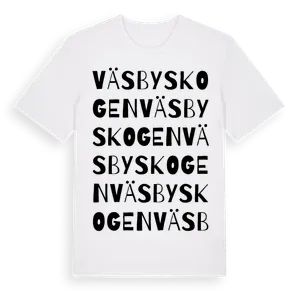 Väsbyskogen ordlek t-shirt – ekologisk bomull t-shirt från Pinshirt