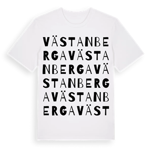 Västanberga ordlek t-shirt – ekologisk bomull t-shirt från Pinshirt