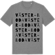 Mid Heather Gray t-shirt med Väster-Boda ordlek t-shirt
