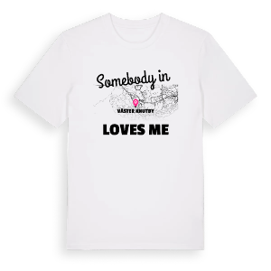 Någon i Väster Knutby älskar mig t-shirt – ekologisk bomull t-shirt från Pinshirt