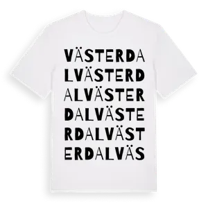 Västerdal ordlek t-shirt – ekologisk bomull t-shirt från Pinshirt