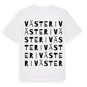 Västeri ordlek t-shirt – ekologisk bomull t-shirt från Pinshirt