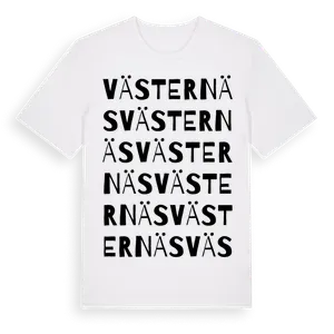 Västernäs ordlek t-shirt – ekologisk bomull t-shirt från Pinshirt